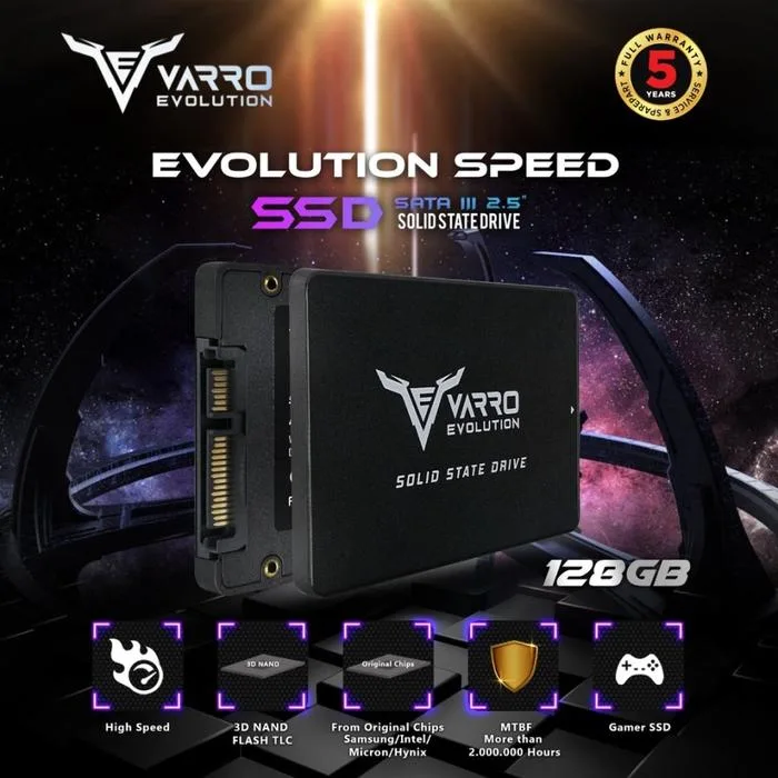 SDD VARRO EVOLUTION 128GB/256GB/512GB/ITB GARANSI RESMI 5 TAHUN Ssd gambar 2