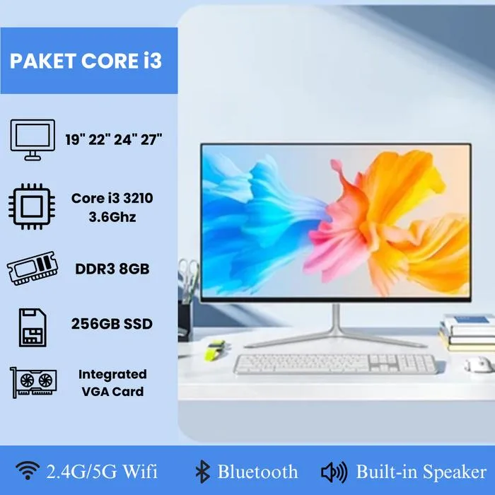Komputer All-in-One Baru Core i3/i5/i7